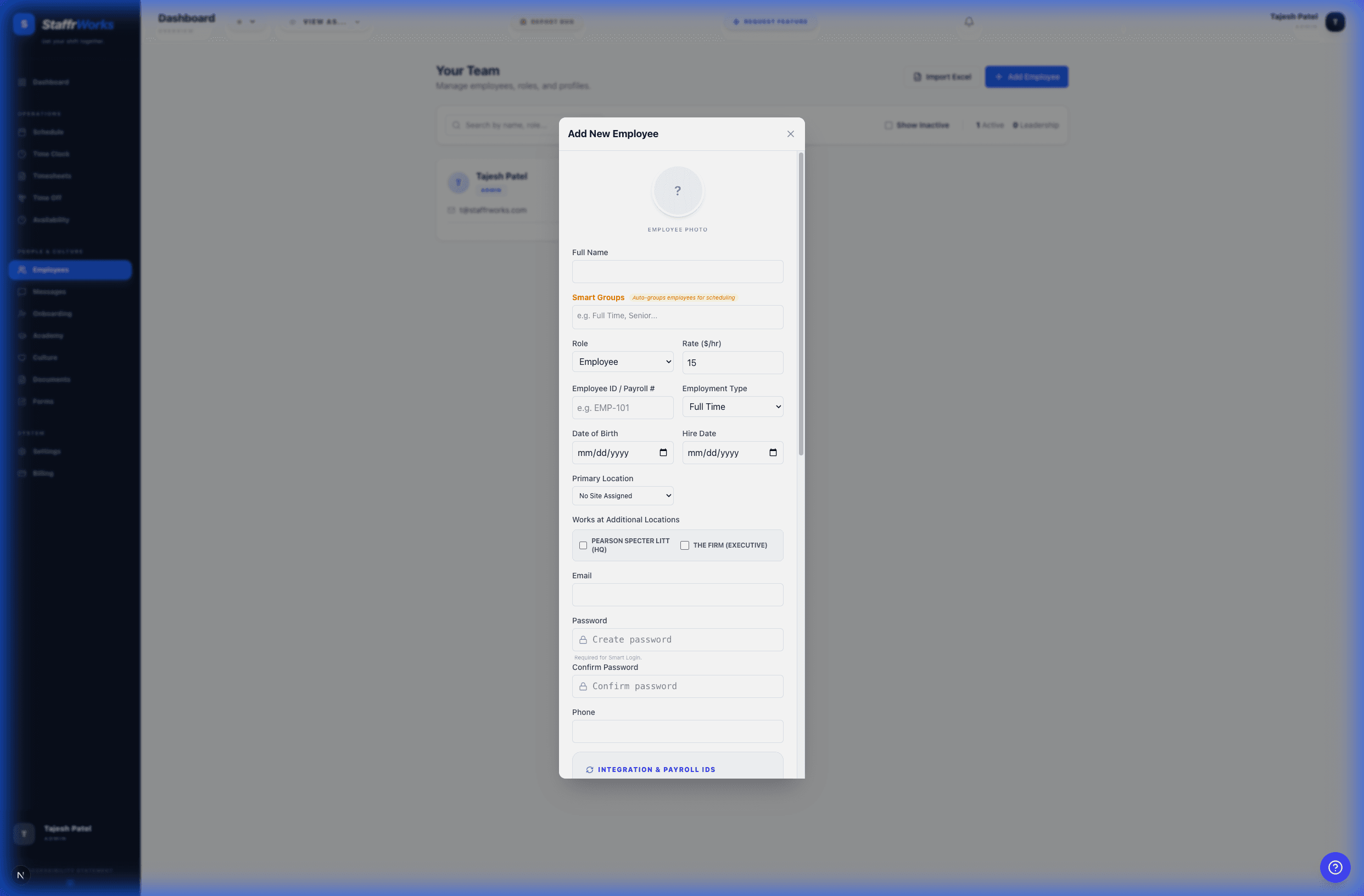 Add Employee Modal